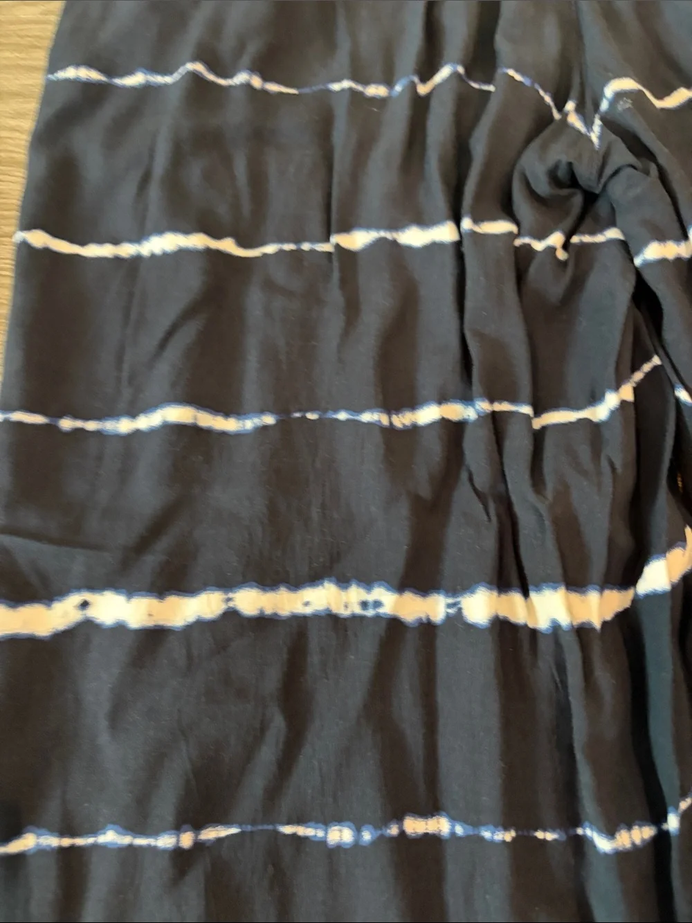 Style & Co Navy and White Tie-Dye Wide Leg Pants